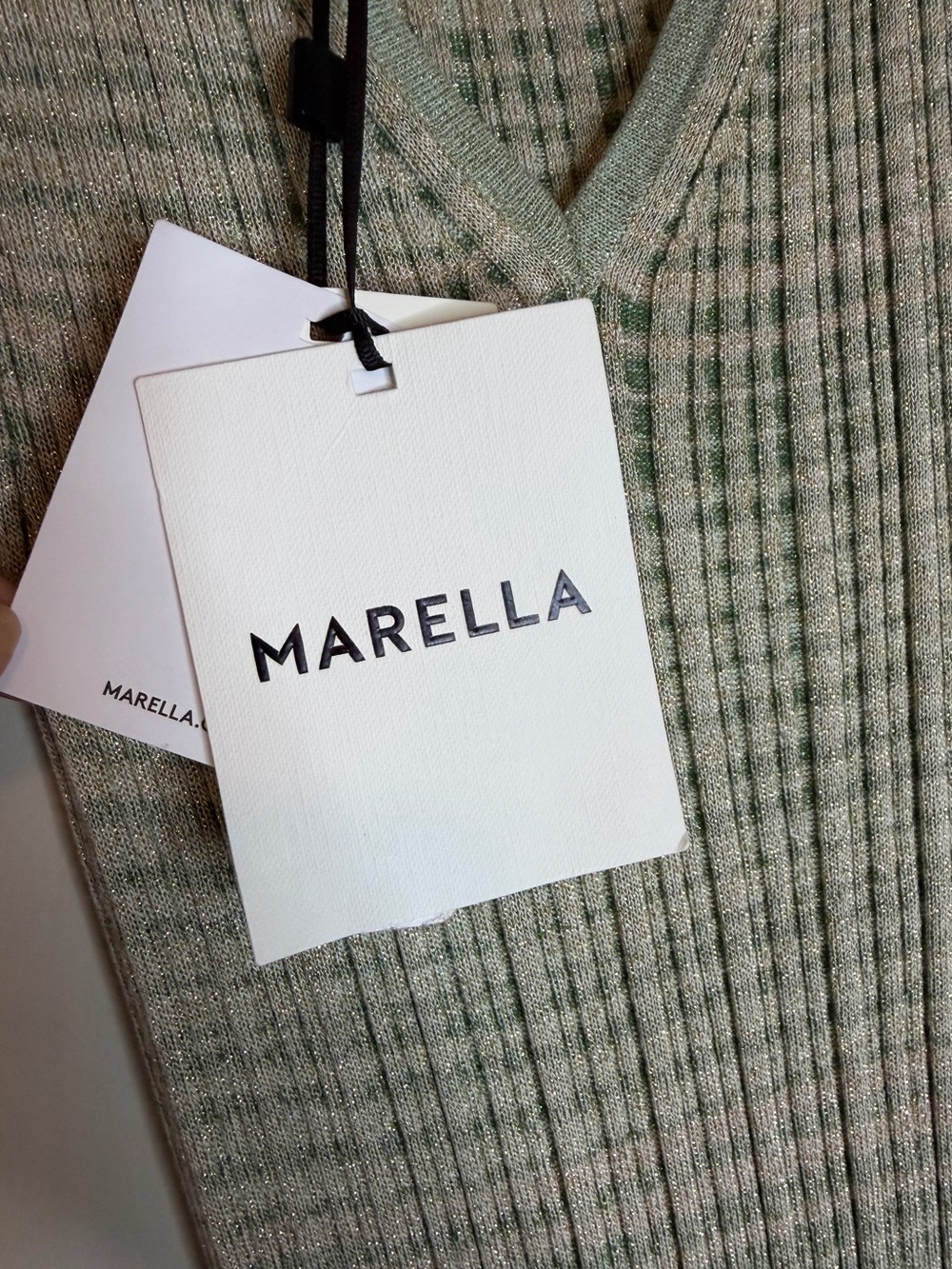 Marella ENZIANA Ribbed Knit Lurex Dress Size S - Picture 4 of 6